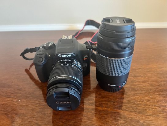 Canon EOS Rebel T6 With Two Lenses