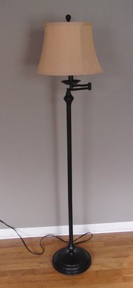 Black Floor Lamp With Adjustable Arms