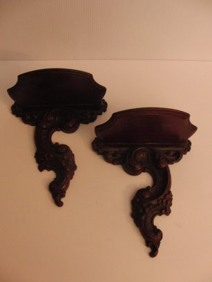 Pair Of Wonderfull Carved Wall Sconces