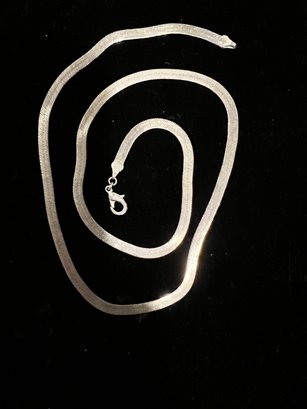 Sterling Silver 24' Herringbone Necklace