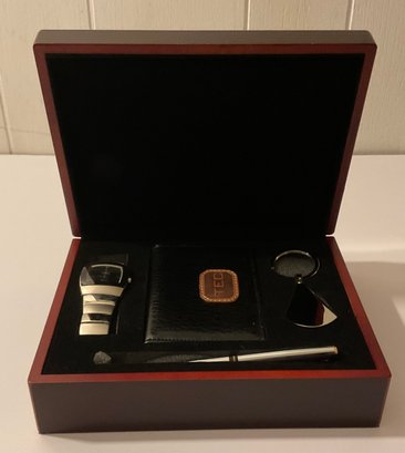 TEC Watch, Wallet, Keychain & Pen, Wooden Box Set