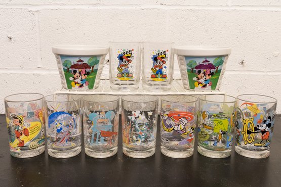 Collection Of Disney Glasses And Bowls