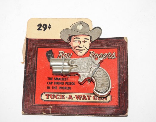 RARE NOS 1954 ROY ROGERS Original Tuck A Way Cap Gun In Original Package