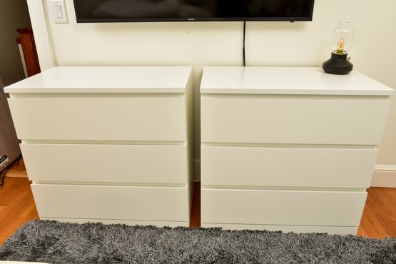 Pair Of Ikea Three Drawer Dressers