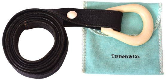 Tiffany & Co. Elsa Peretti Vintage 1970s Ivory And Leather Belt