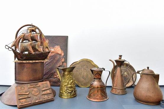 Collection Of Copper And Brass Items