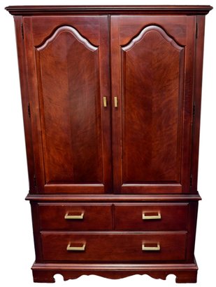 Thomasville Impressions Wardrobe Armoire With Updated Brass Hardware