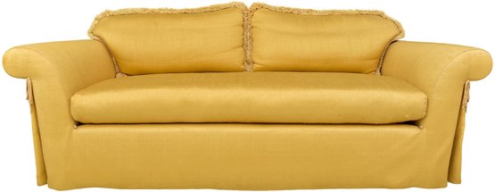 J. Robert Scott Single Cushion Josephine Sofa With Draped Skirt (RETAIL $4,515)