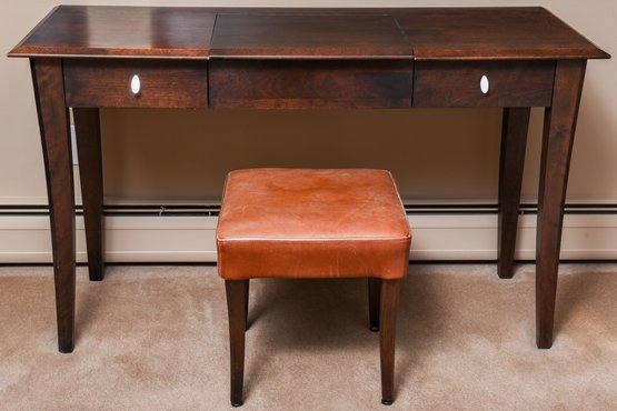 Two Drawer Vanity With Dinec Leather Bench