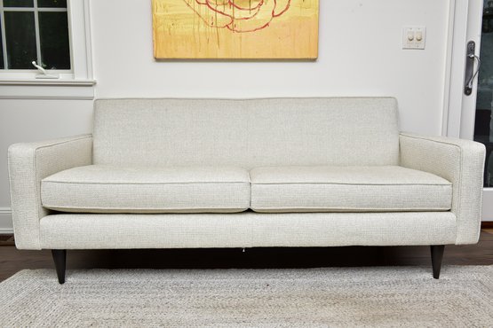 Room & Board Reese Two Cushion Upholstered Sofa In Orla Ivory (RETAIL $1,899)