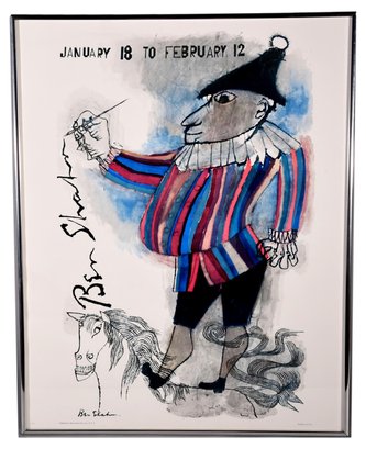 Ben Shahn (Lithuanian, 1898-1969) Framed Exhibition Poster Print January 18 To February 12,