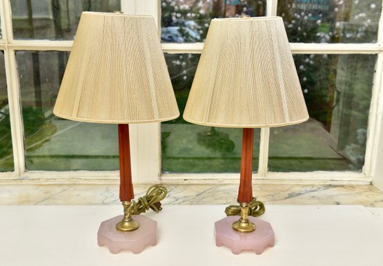 Pair Of 1930s Bakelite Table Lamps