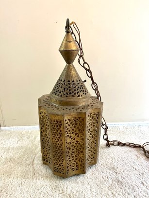 Vintage Moracan Brass Pendent Lamp