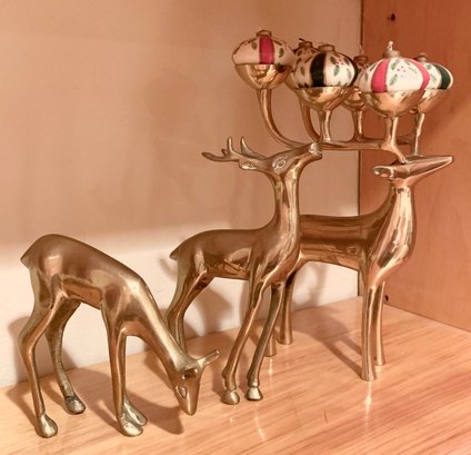 Three Brass Reindeer
