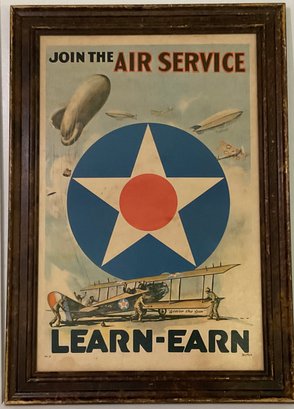 Forbes, Join The Air Service, Learn Earn, W Z  Framed.