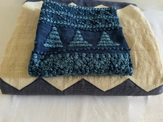 Pillow Cases And Throw Blanket Set - Blues