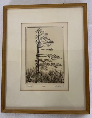 Framed And Numbered Lithograph