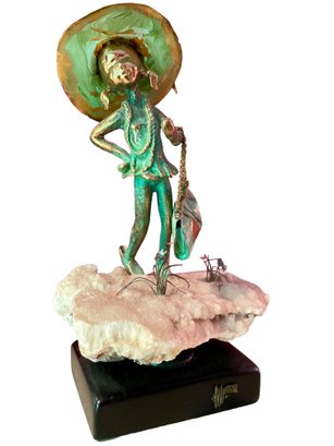 Malcolm Moran, Vintage Bronze Small Statue. 7'