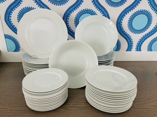 White Dish Set - 44 Pcs