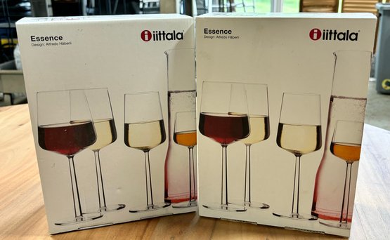 3 IITTALA White Wine Glasses With Boxes ~ Design By Alfredo Haberli ~