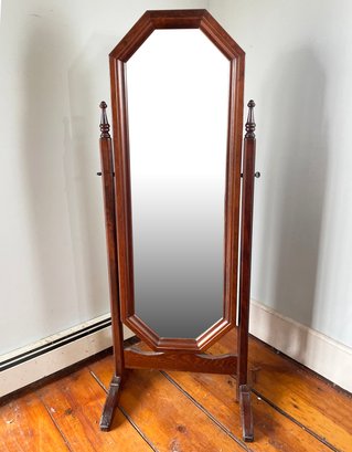 A Vintage Mahogany Cheval Mirror