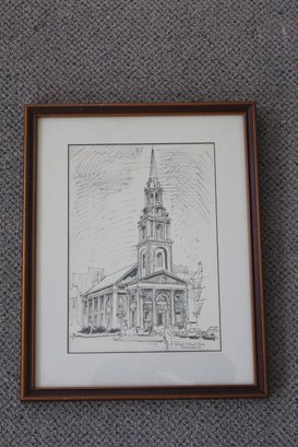 Robert E. Kennedy Arlington St. Church, Boston Signed 1968 - PRINT