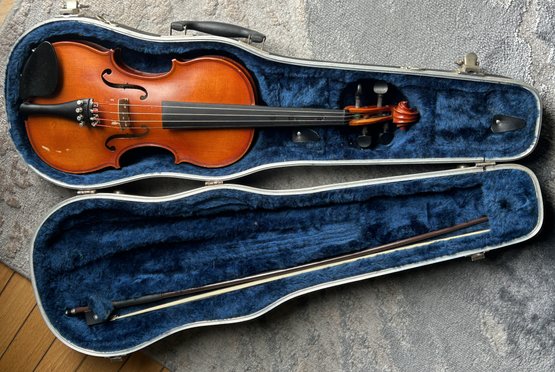 Vintage KARL KNILLING 3/4 Scale Prague Violin In Hard Case