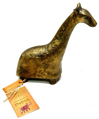 Vintage Brass Giraffe Figurine