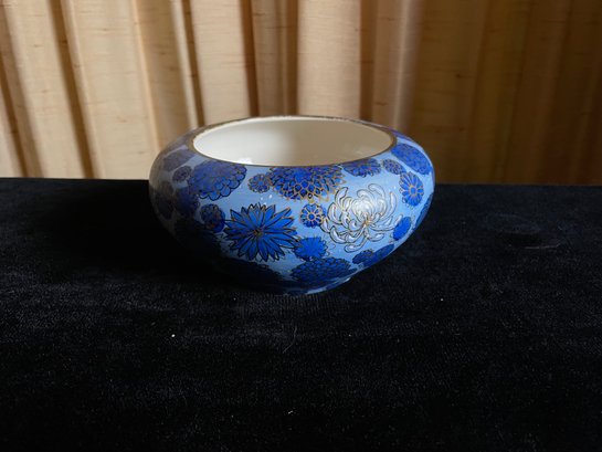 Blue And Gold Japanese Planter