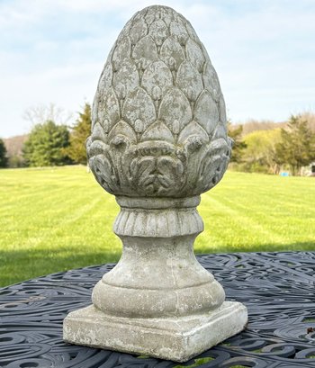 A Cast Concrete Artichoke Garden Ornament