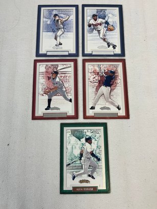 5pc Lot Fleer Baseball Cards - 2002