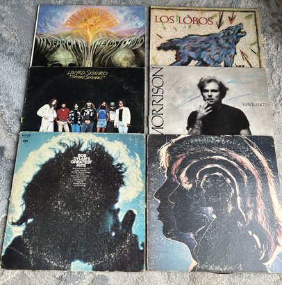 12 Vintage Record Albums- Skynard, Dylan, Moody Blues, Rolling Stones, Garcia, Blue Oyster Cult, BOC