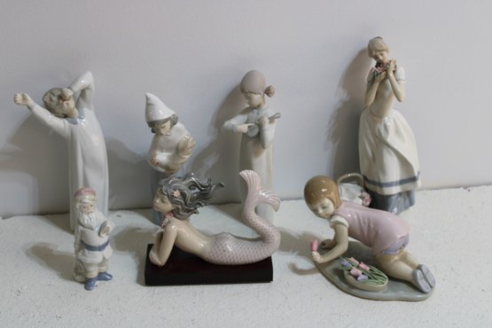 Lot Of Six Lladro Figurines