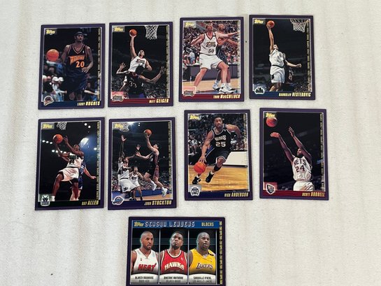 9pc Lot Of Topps Basketball 2000 Trading Cards Inc. Nets Burrell