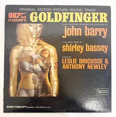 007 Ian Flemings Goldfinger Original Motion Picture Soundtrack - High Fidelity, United Artists UAL 4117