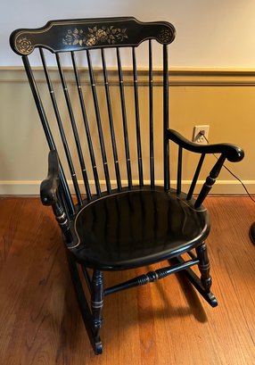 Black Stencil Rocking Chair