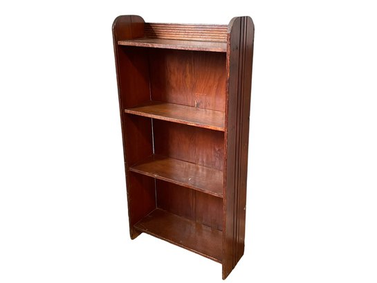 Primitive Wooden Bookshelf With 4 Shelves