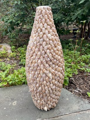Sea Shell Encrusted Vase