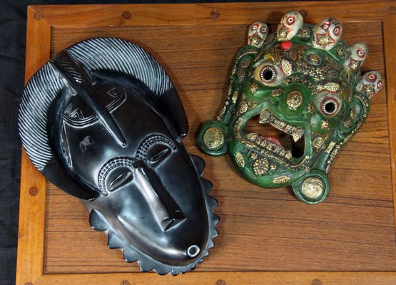 Set Of 2 Vintage Tribal Masks