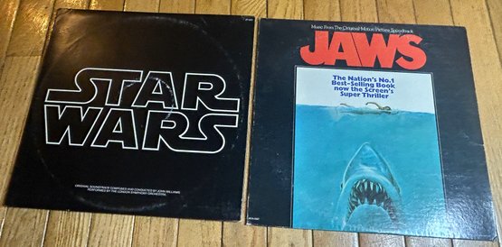 STAR WARS 1977 And JAWS Soundtrack Record Albums