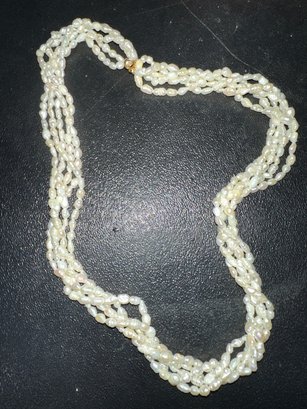 Elegant Five Strand Pearl Necklace 19