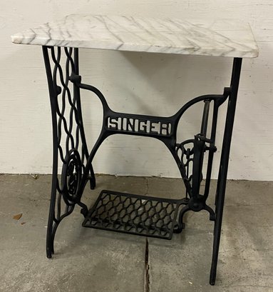 Iron Sewing Machine Base With Marble Top