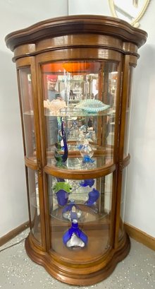 Antique Pulaski Rounded Glass Curio