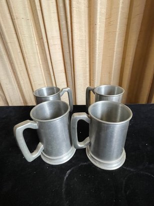 Pewter Mug Lot - Set Of 4