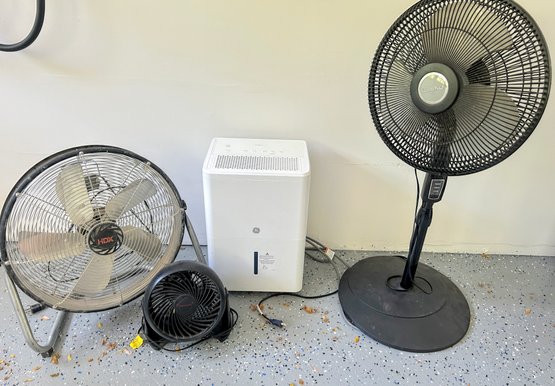Assorted Fans And Like New Dehumidifier
