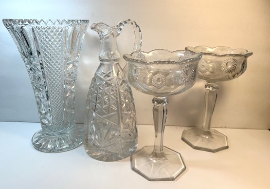 Lot Of 4 Glass Houseware Items