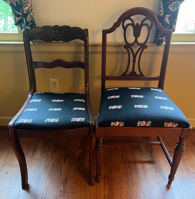 2 Needle Point Chairs