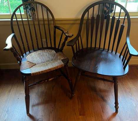 2 Oak Windsor Chairs