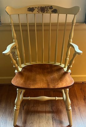 Tan Hitchcock Arm Chair