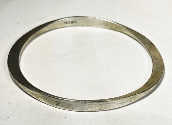 .800 Solid Silver Bangle Bracelet